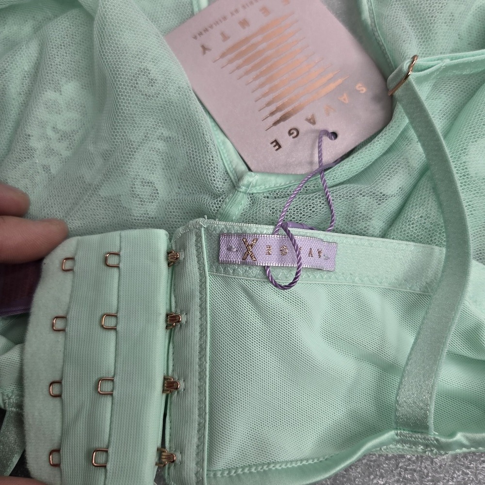 Savage X Fenty Mint Green Lace Unlined Bralette Size 3X NWT - Picture 8 of 9